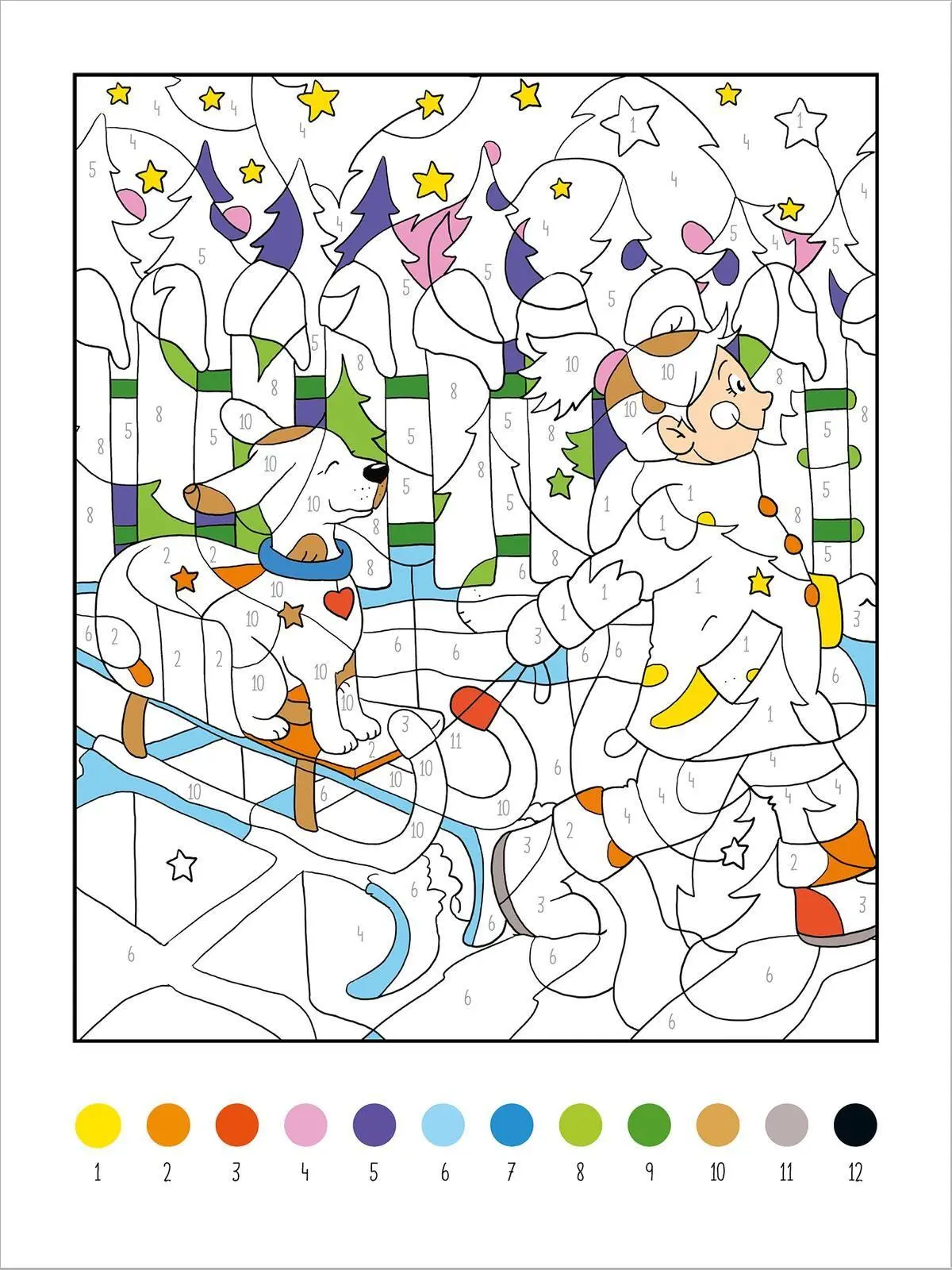 Bild: 9783845869490 | Mein dickes Malen-nach-Zahlen-Buch - Im Winter | Petra Theissen | Buch