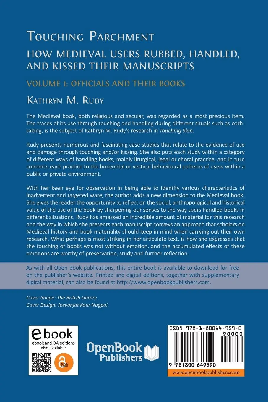 Rückseite: 9781800649590 | Touching Parchment | Volume 1: Officials and Their Books | Rudy | Buch