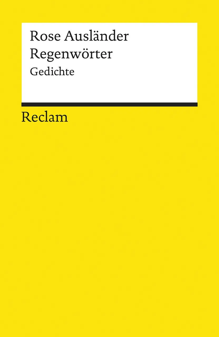 Cover: 9783150089590 | Regenwörter | Rose Ausländer | Taschenbuch | 115 S. | Deutsch | 1998