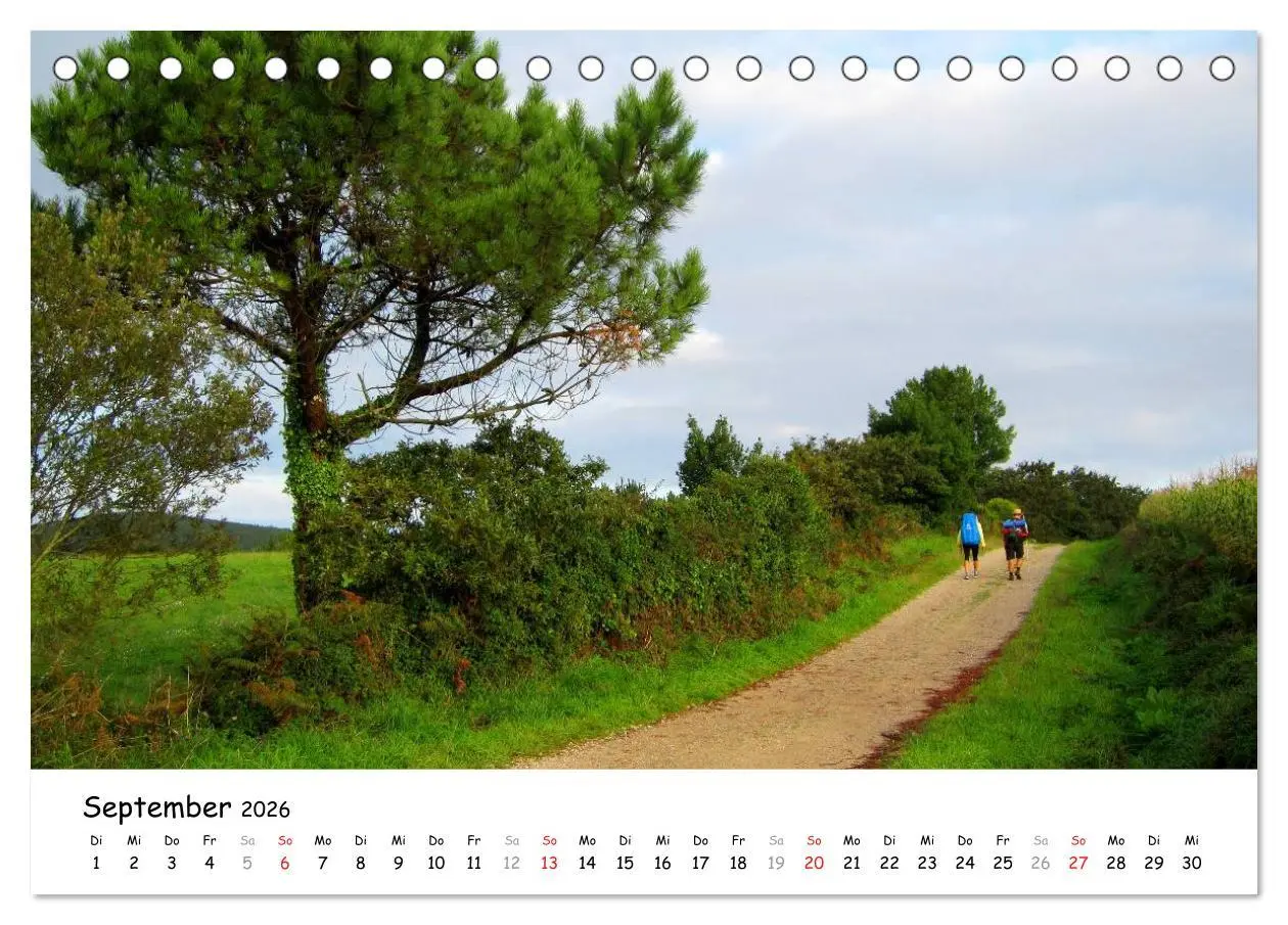Bild: 9783516009590 | Jakobsweg - Camino Finisterre (Tischkalender 2026 DIN A5 quer),...
