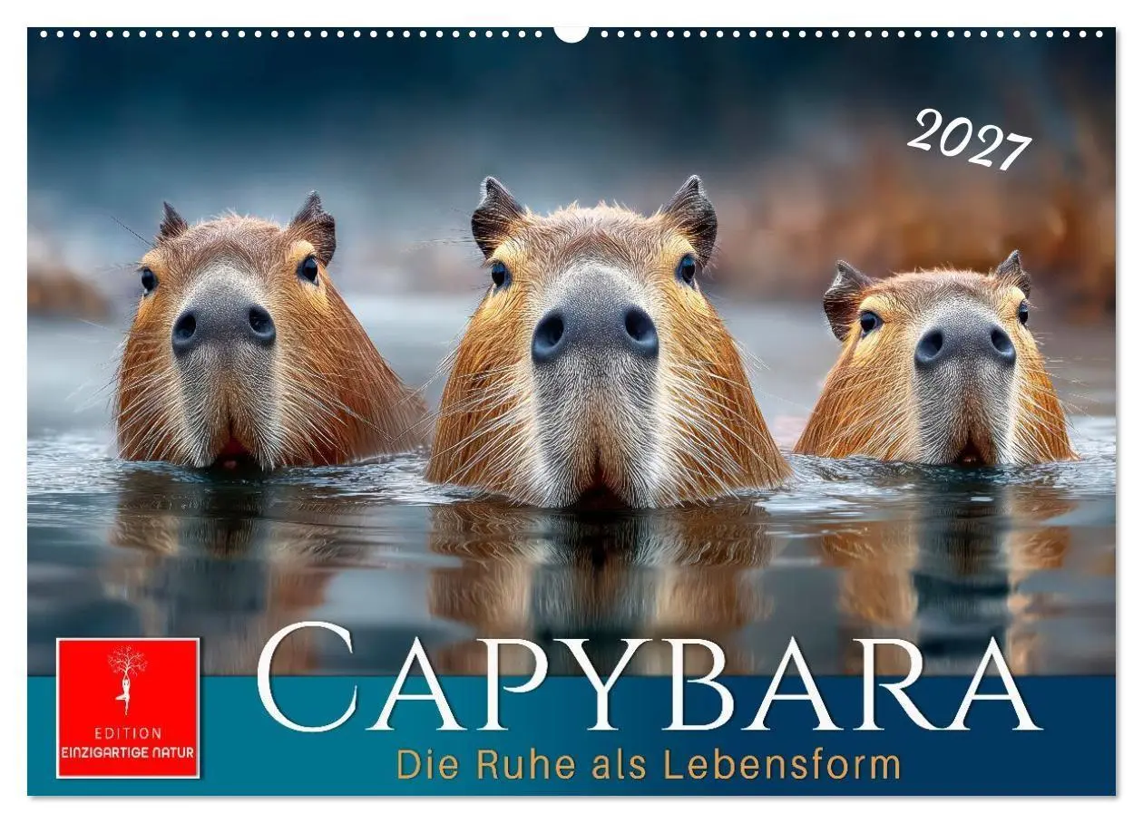 Cover: 9783516799590 | Capybara - die Ruhe als Lebensform (Wandkalender 2027 DIN A2 quer),...
