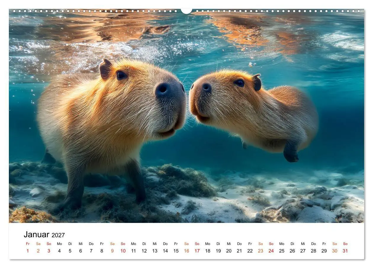 Bild: 9783516799590 | Capybara - die Ruhe als Lebensform (Wandkalender 2027 DIN A2 quer),...