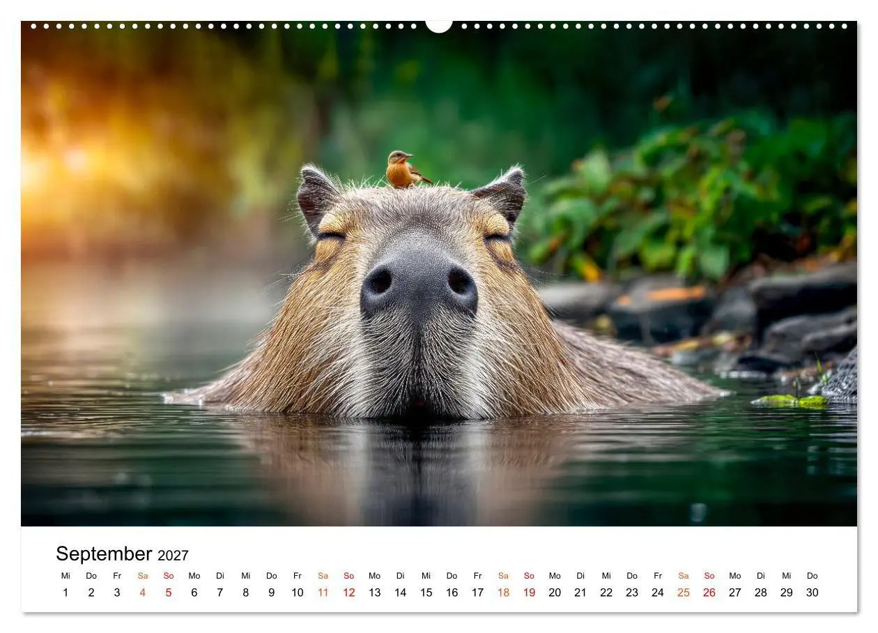 Bild: 9783516799590 | Capybara - die Ruhe als Lebensform (Wandkalender 2027 DIN A2 quer),...