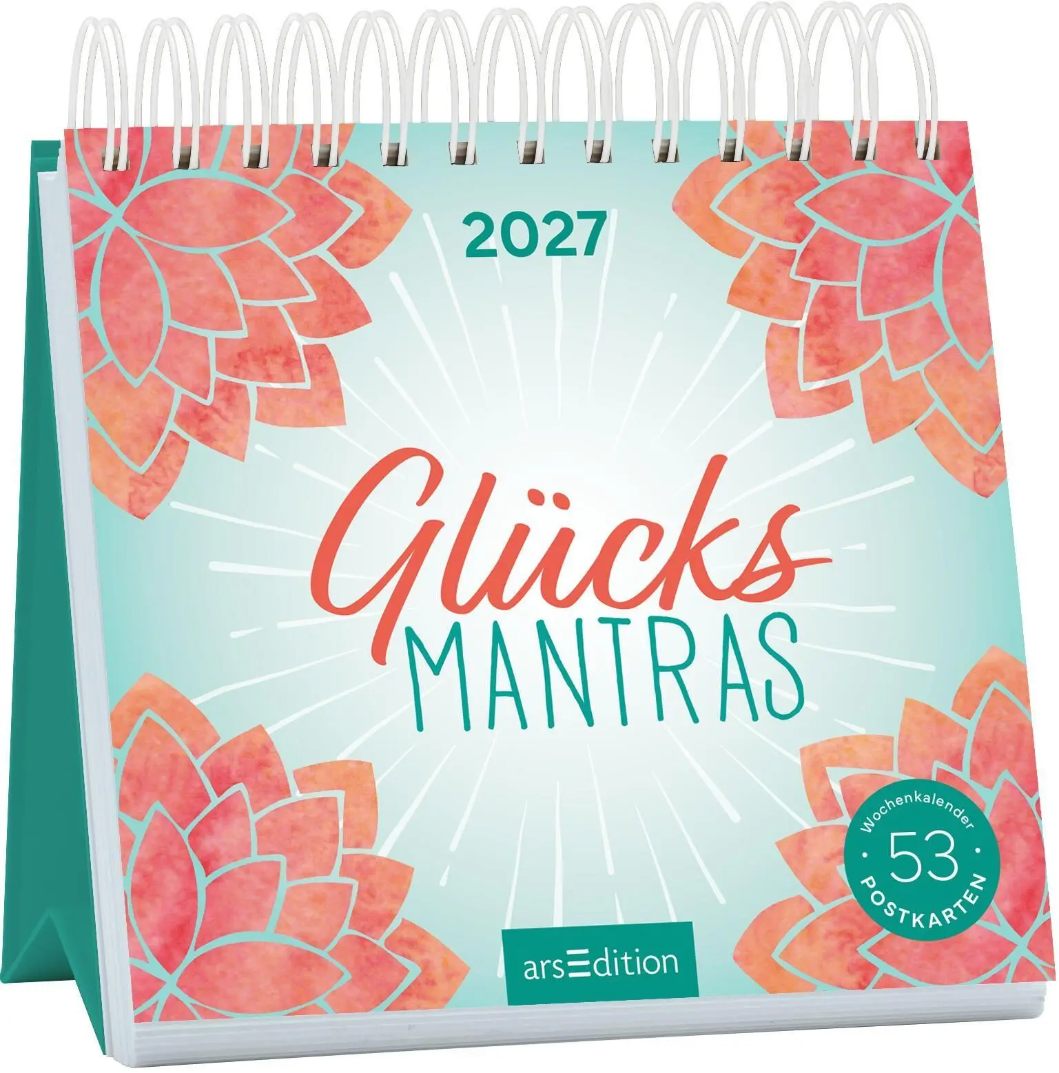 Cover: 4014489139690 | Postkartenkalender Glücksmantras 2027 | Kalender | Spiralaufsteller