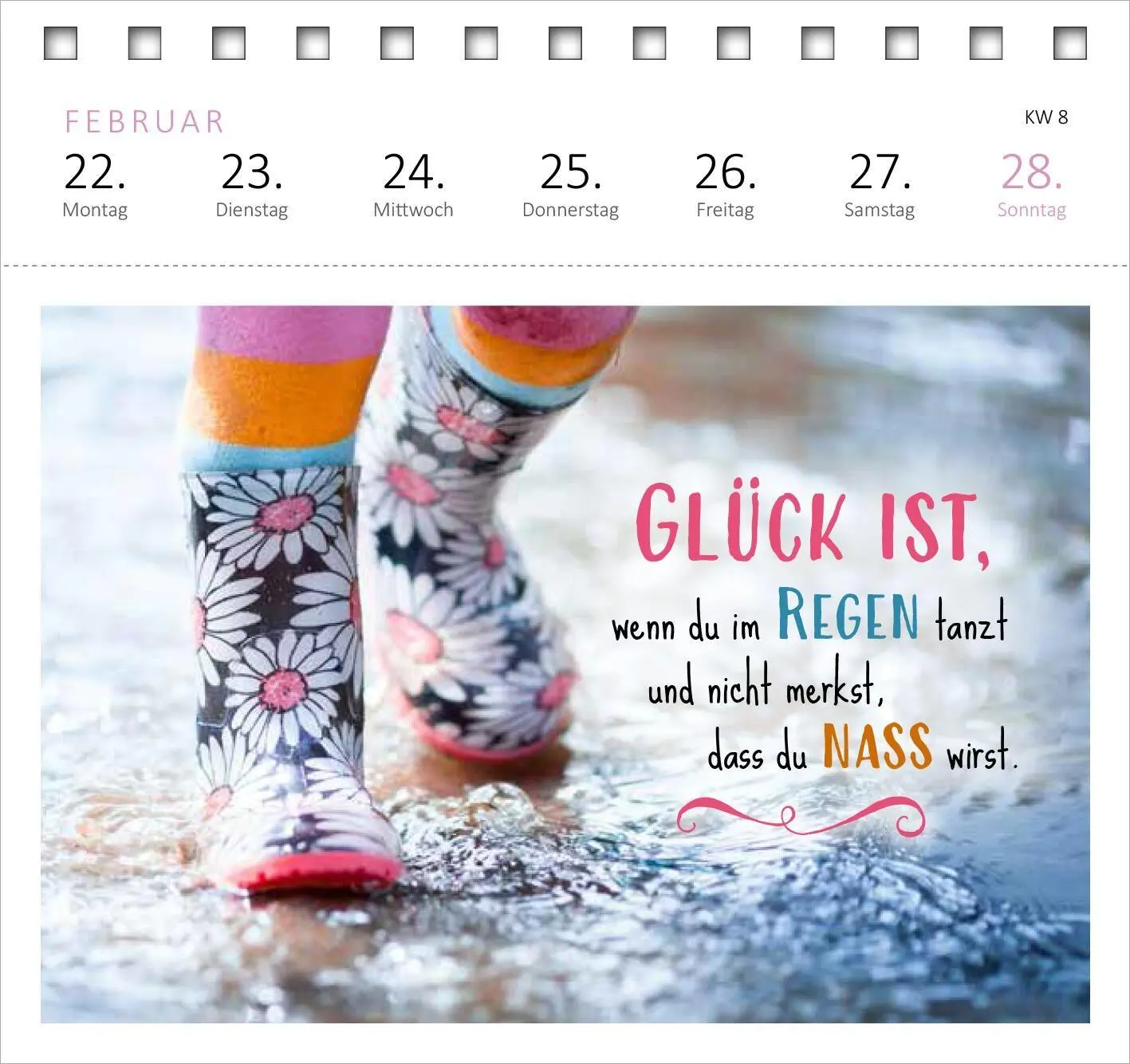 Bild: 4014489139690 | Postkartenkalender Glücksmantras 2027 | Kalender | Spiralaufsteller