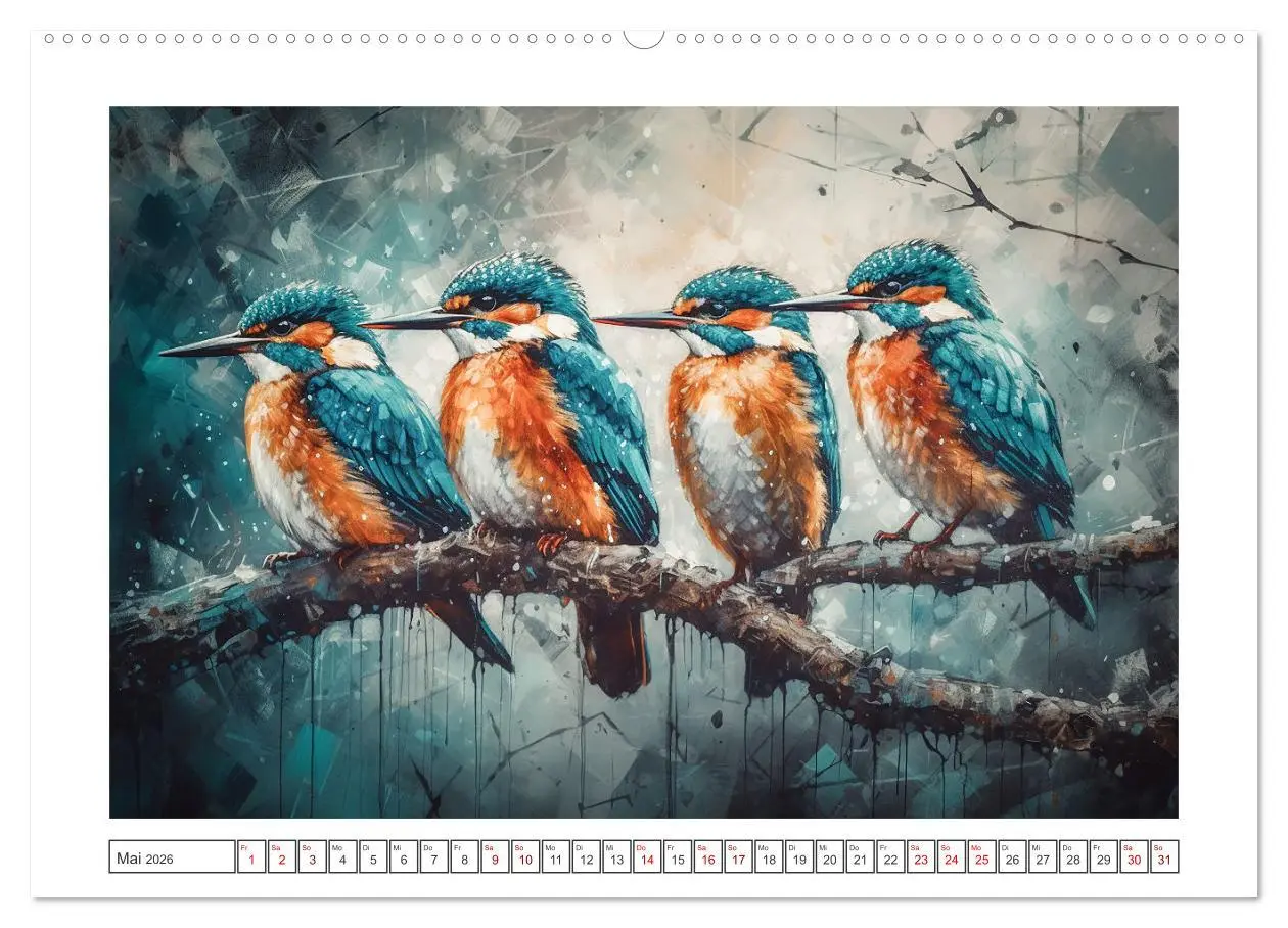 Bild: 9783457529690 | Kunstvolle Vögel (hochwertiger Premium Wandkalender 2026 DIN A2...