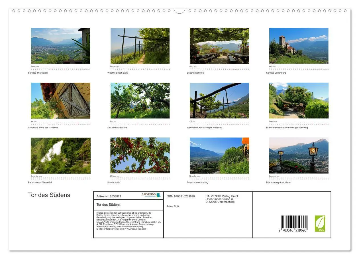 Bild: 9783516239690 | Tor des Südens (hochwertiger Premium Wandkalender 2026 DIN A2...