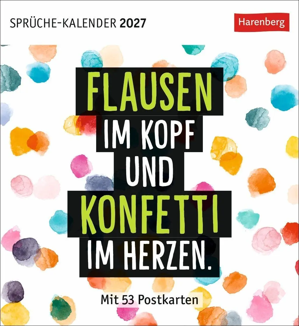 Cover: 9783840039690 | Positive-Sprüche-Kalender Postkartenkalender 2027 - mit 53 Postkarten