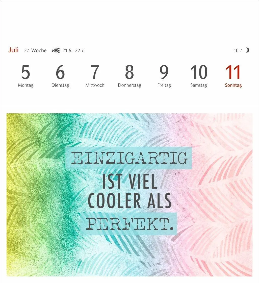 Bild: 9783840039690 | Positive-Sprüche-Kalender Postkartenkalender 2027 - mit 53 Postkarten