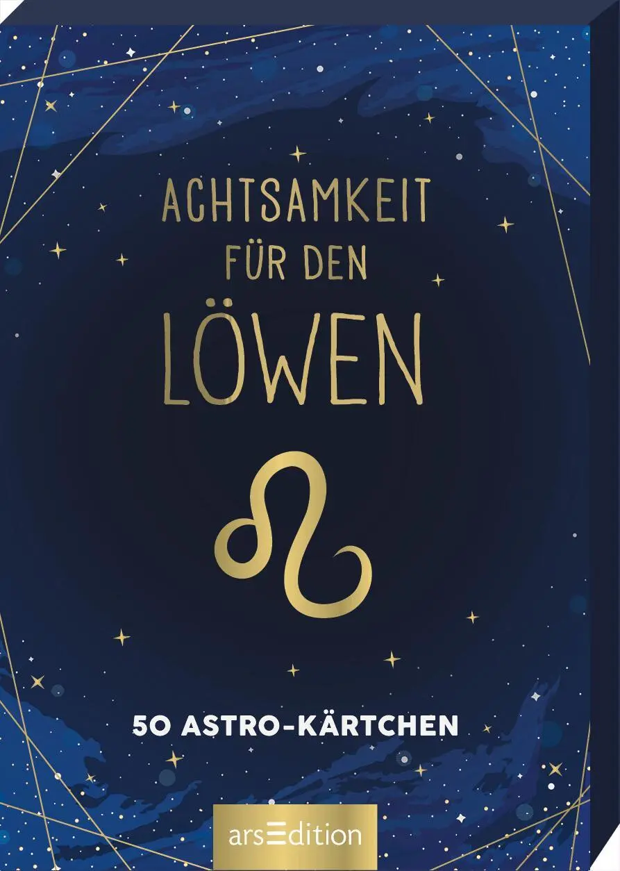 Cover: 9783845849690 | Achtsamkeit für den Löwen | 50 Astro-Kärtchen | Taschenbuch | 51 S.