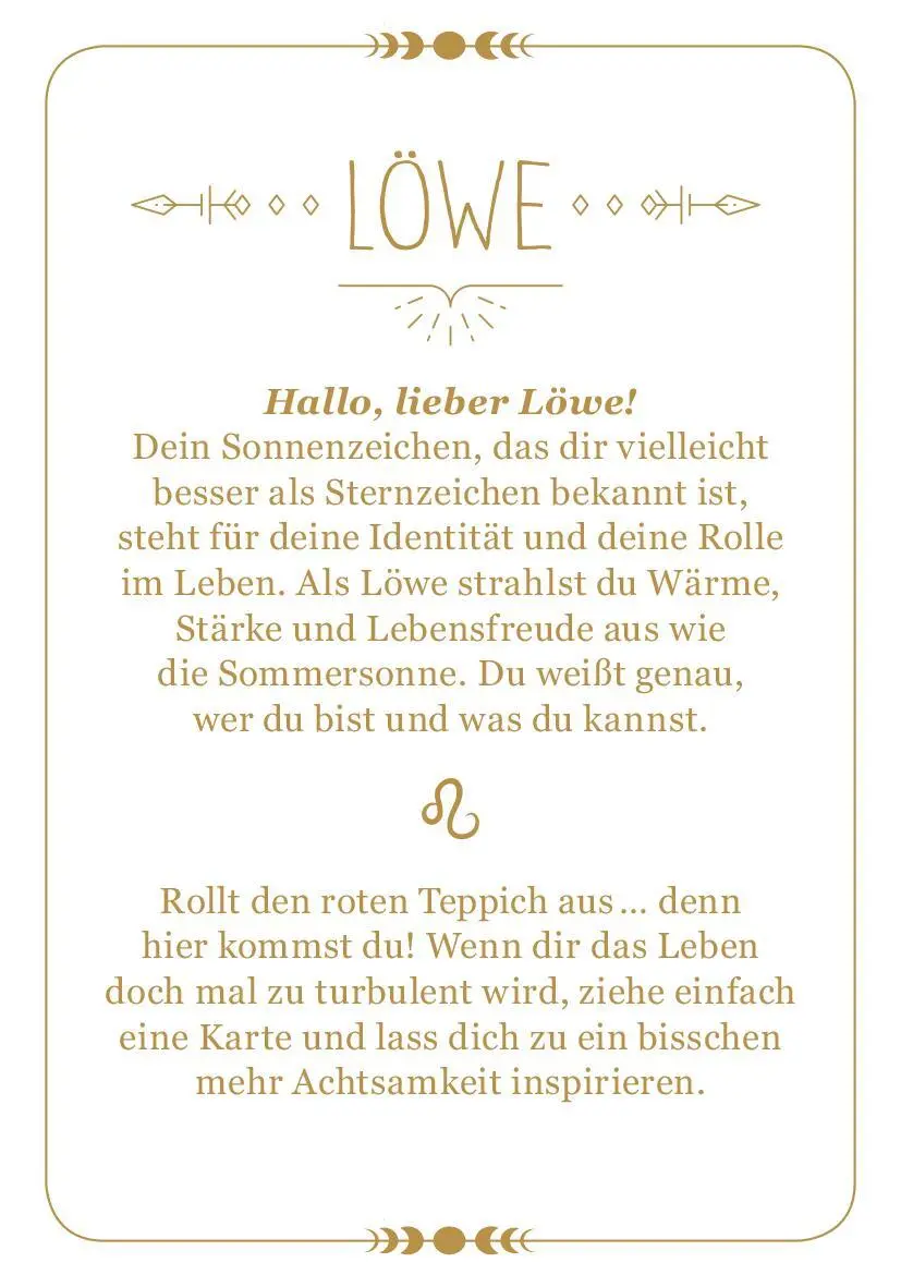 Bild: 9783845849690 | Achtsamkeit für den Löwen | 50 Astro-Kärtchen | Taschenbuch | 51 S.