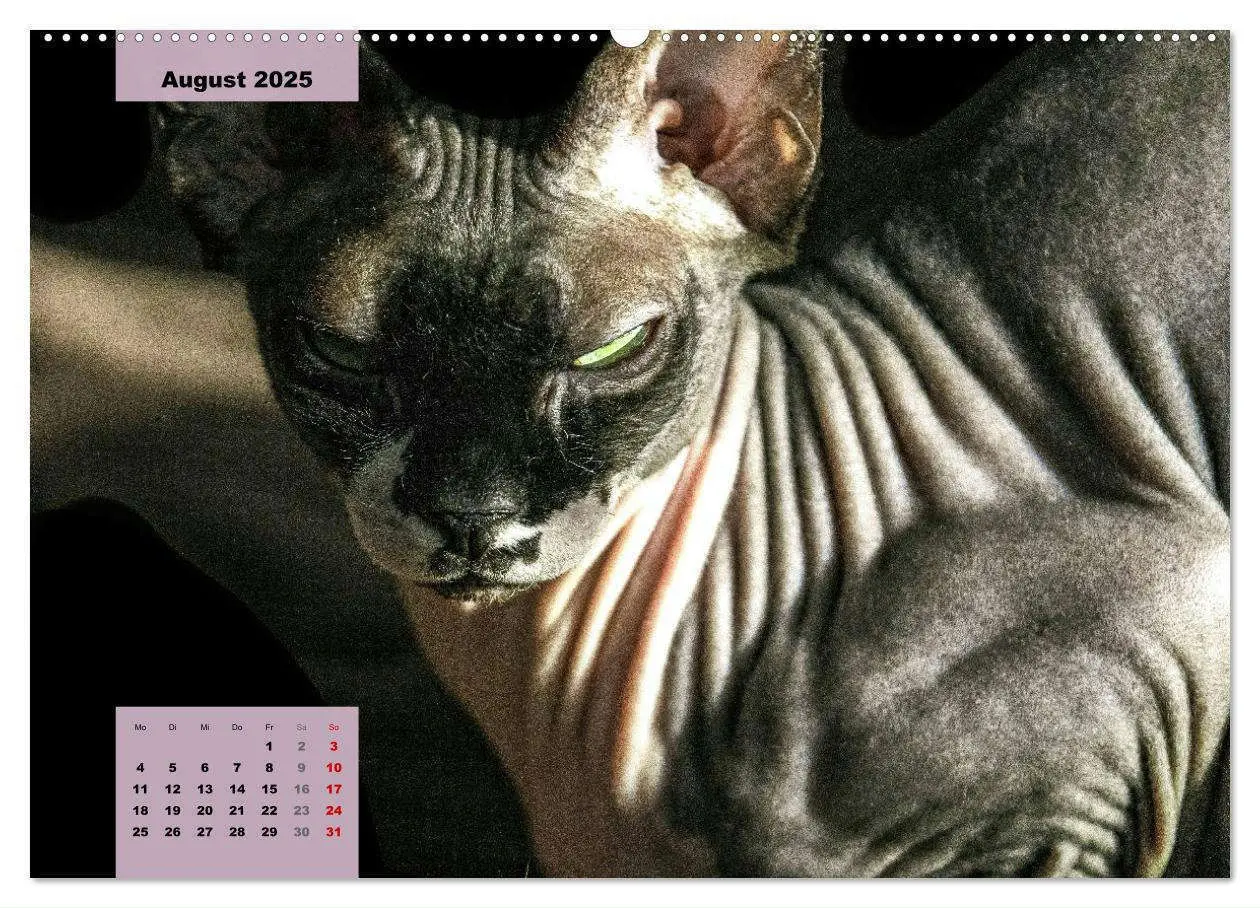 Bild: 9783435049790 | Sphinx. Grazile und anmutige Nacktkatzen (Wandkalender 2025 DIN A2...