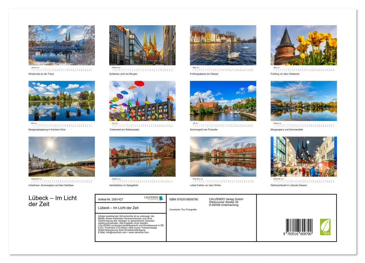 Bild: 9783516609790 | Lübeck - Im Licht der Zeit (Wandkalender 2026 DIN A3 quer),...