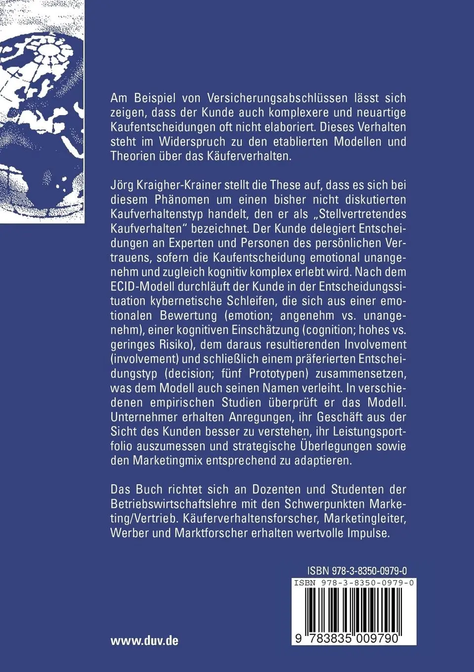 Rückseite: 9783835009790 | Das ECID-Modell | Jörg Kraigher-Krainer | Taschenbuch | xvii | Deutsch