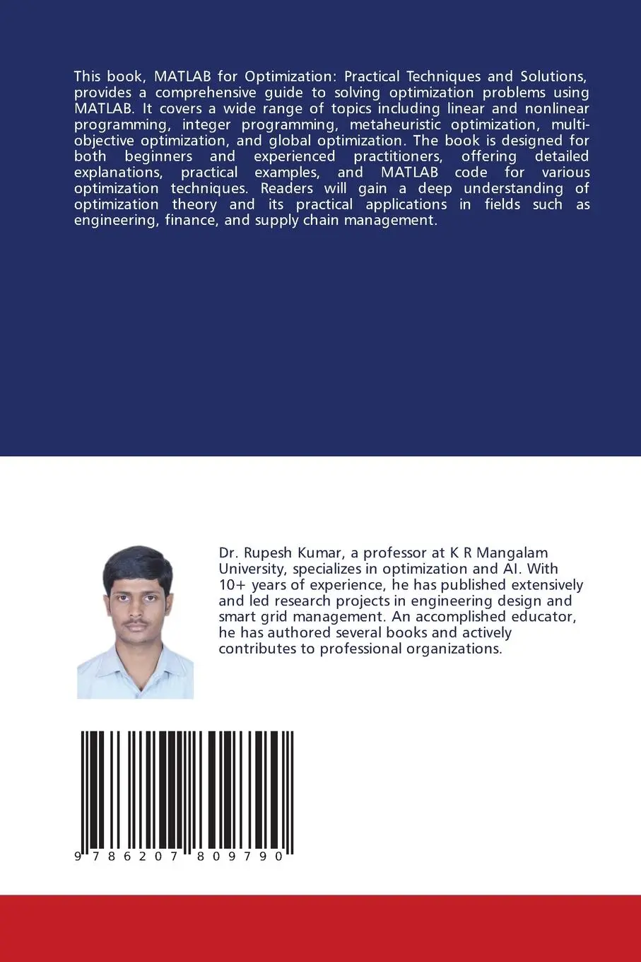Rückseite: 9786207809790 | MATLAB for Optimization: | Practical Techniques and Solutions | Tipu