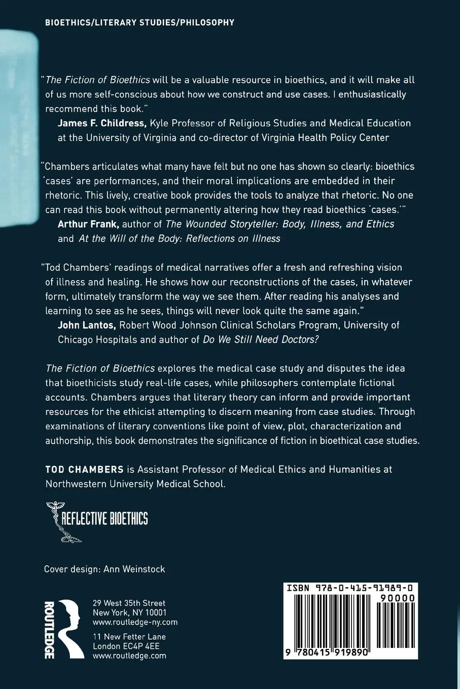 Rückseite: 9780415919890 | The Fiction of Bioethics | Tod Chambers | Taschenbuch | Englisch
