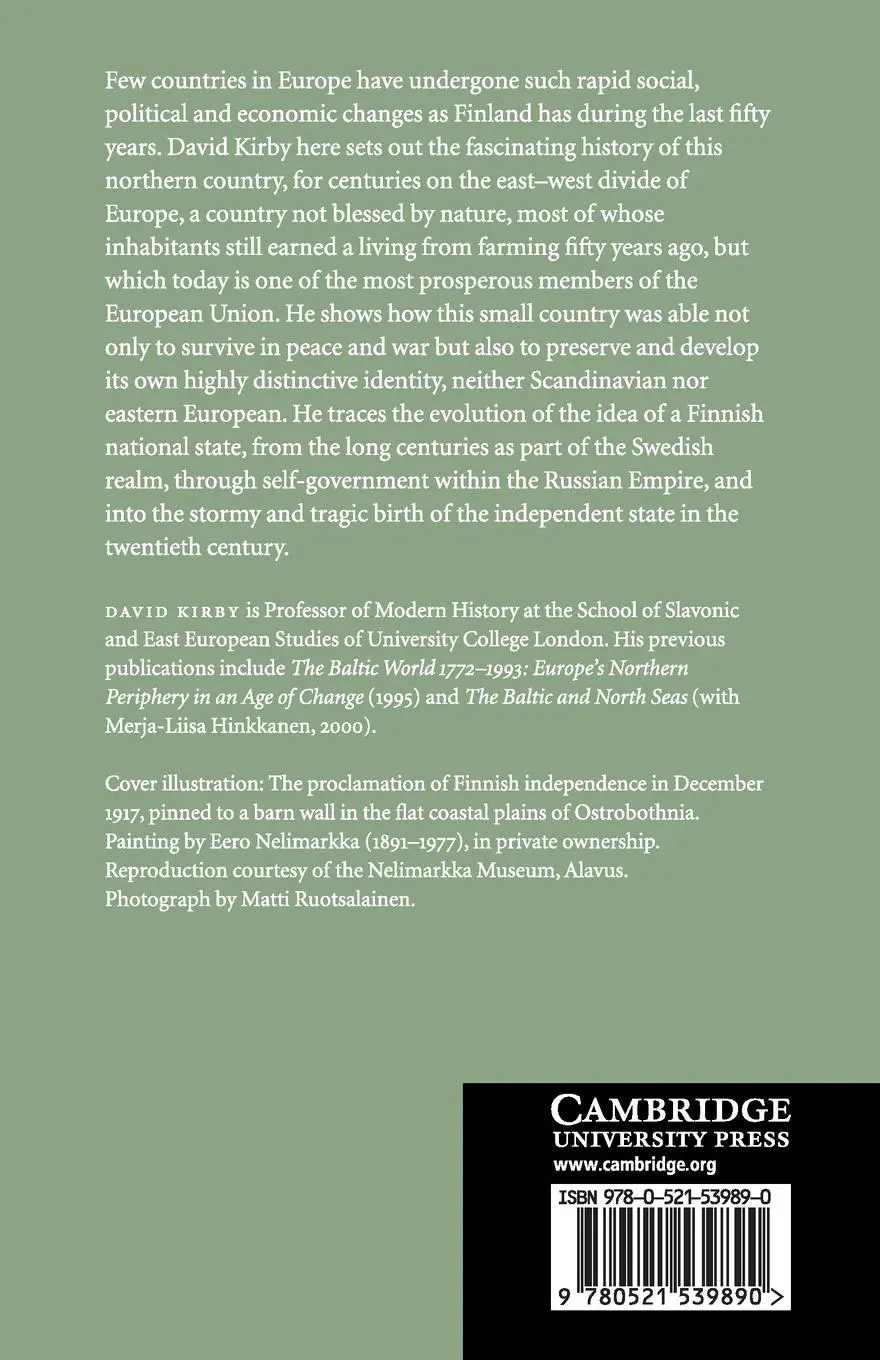 Rückseite: 9780521539890 | A Concise History of Finland | David Kirby | Taschenbuch | Englisch