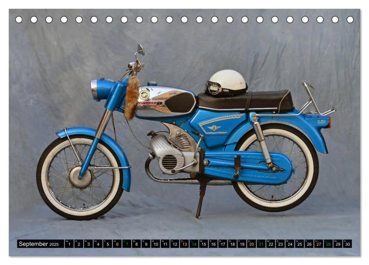 Bild: 9783435109890 | Mein Moped Kalender (Tischkalender 2025 DIN A5 quer), CALVENDO...