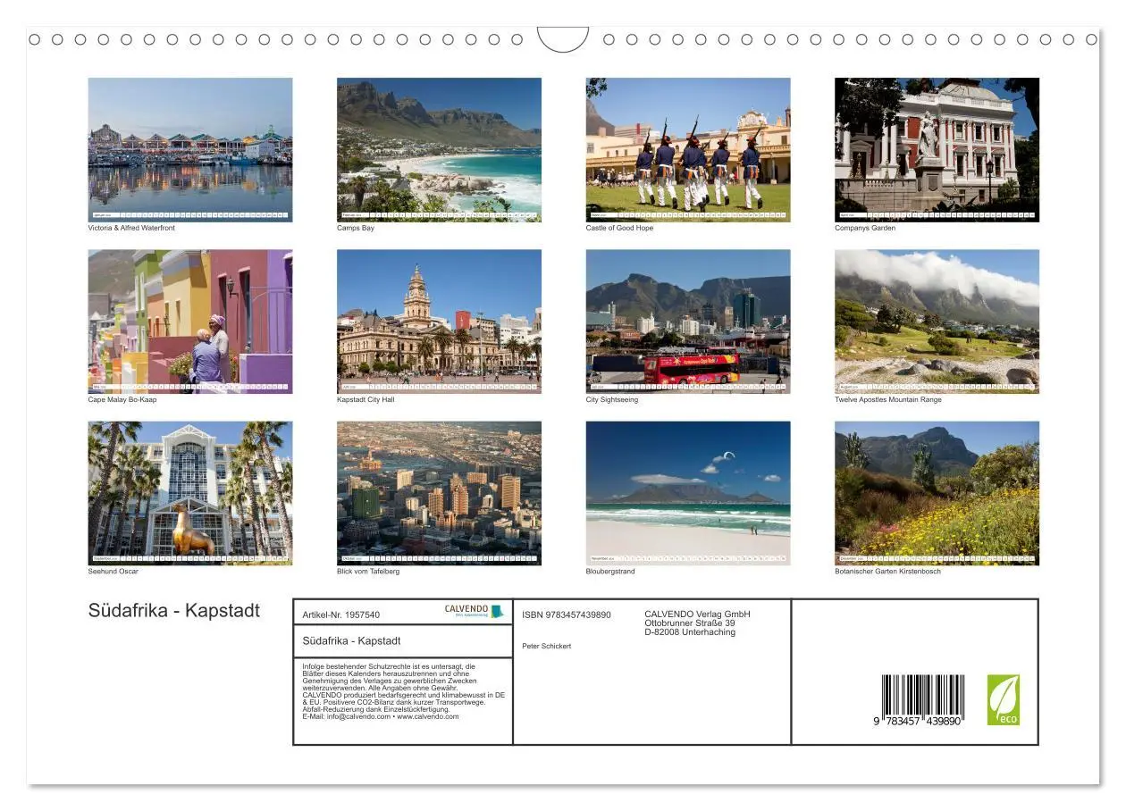 Bild: 9783457439890 | Südafrika - Kapstadt (Wandkalender 2026 DIN A3 quer), CALVENDO...