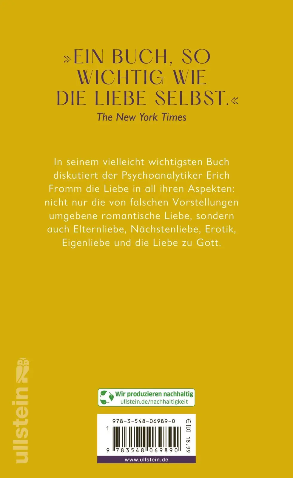 Rückseite: 9783548069890 | Die Kunst des Liebens | Erich Fromm | Buch | 160 S. | Deutsch | 2024