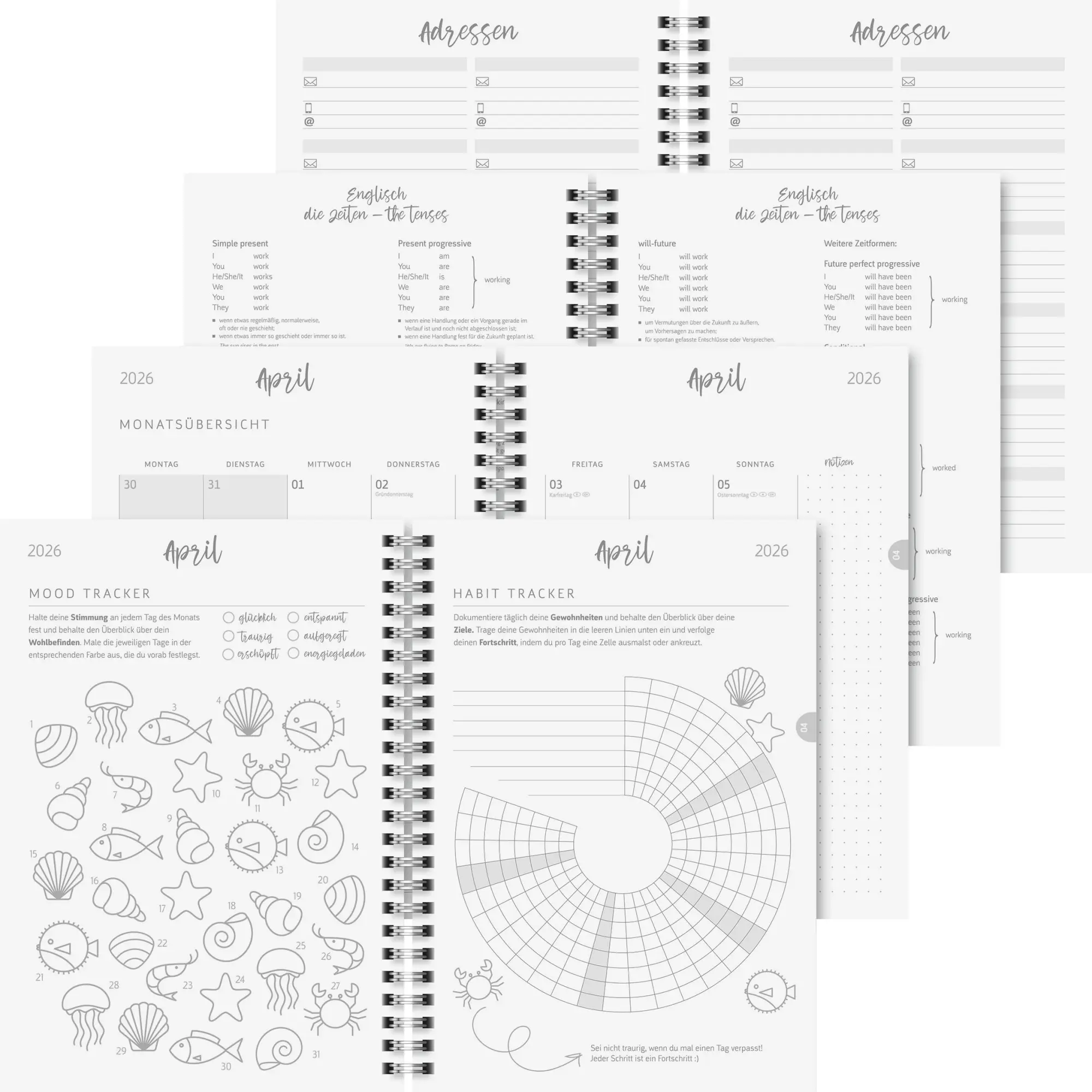 Bild: 4061947139990 | BRUNNEN Schülerkalender Style (2025/2026) "Butterfly", 2 Seiten = 1...