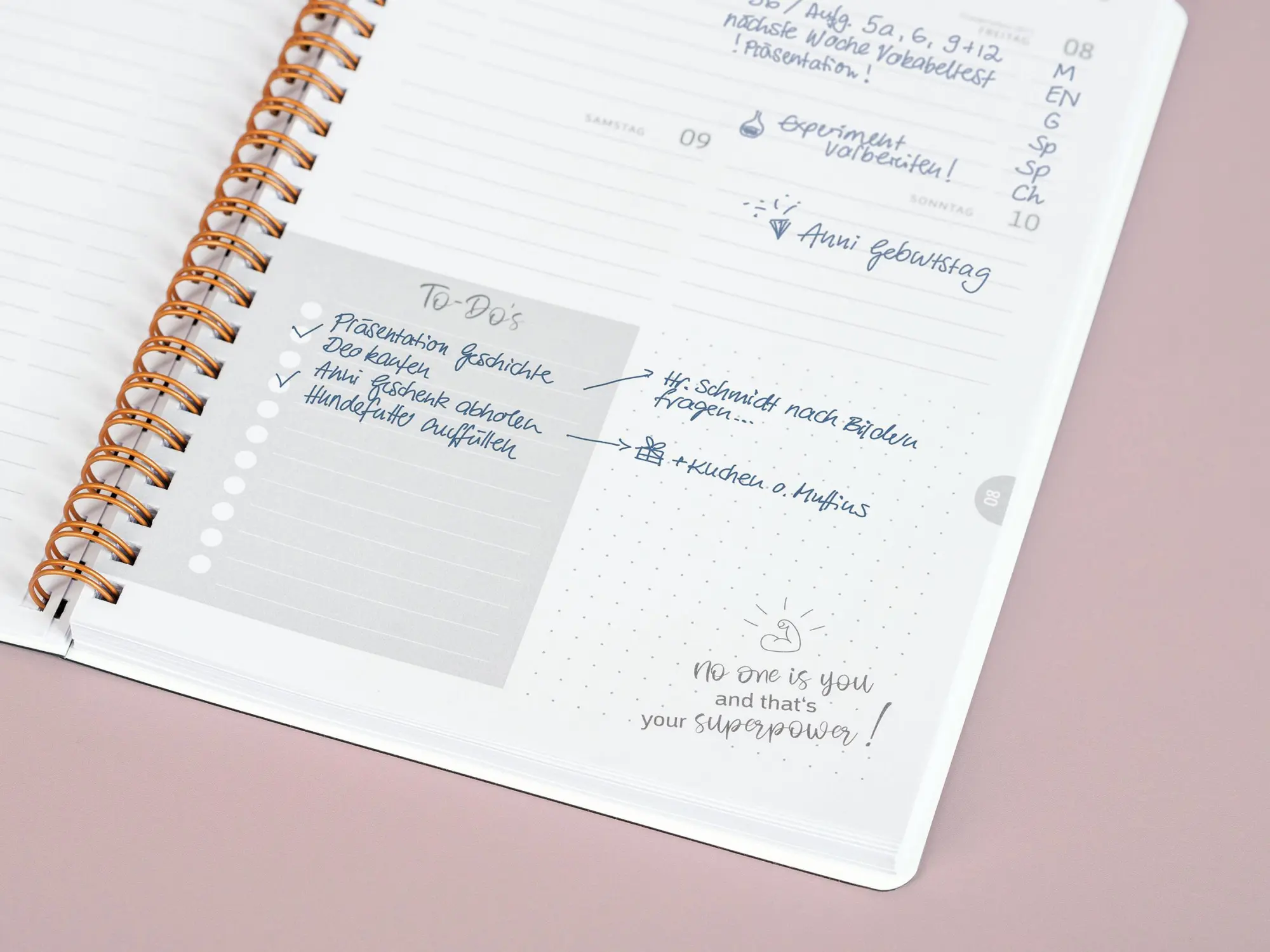 Bild: 4061947139990 | BRUNNEN Schülerkalender Style (2025/2026) "Butterfly", 2 Seiten = 1...
