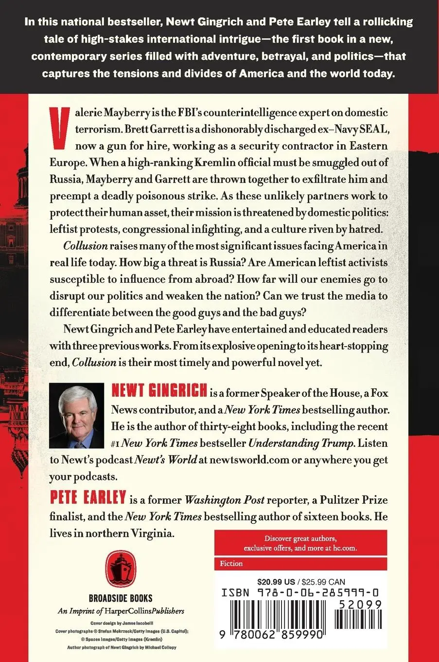 Rückseite: 9780062859990 | Collusion | Newt Gingrich (u. a.) | Taschenbuch | Englisch | 2020