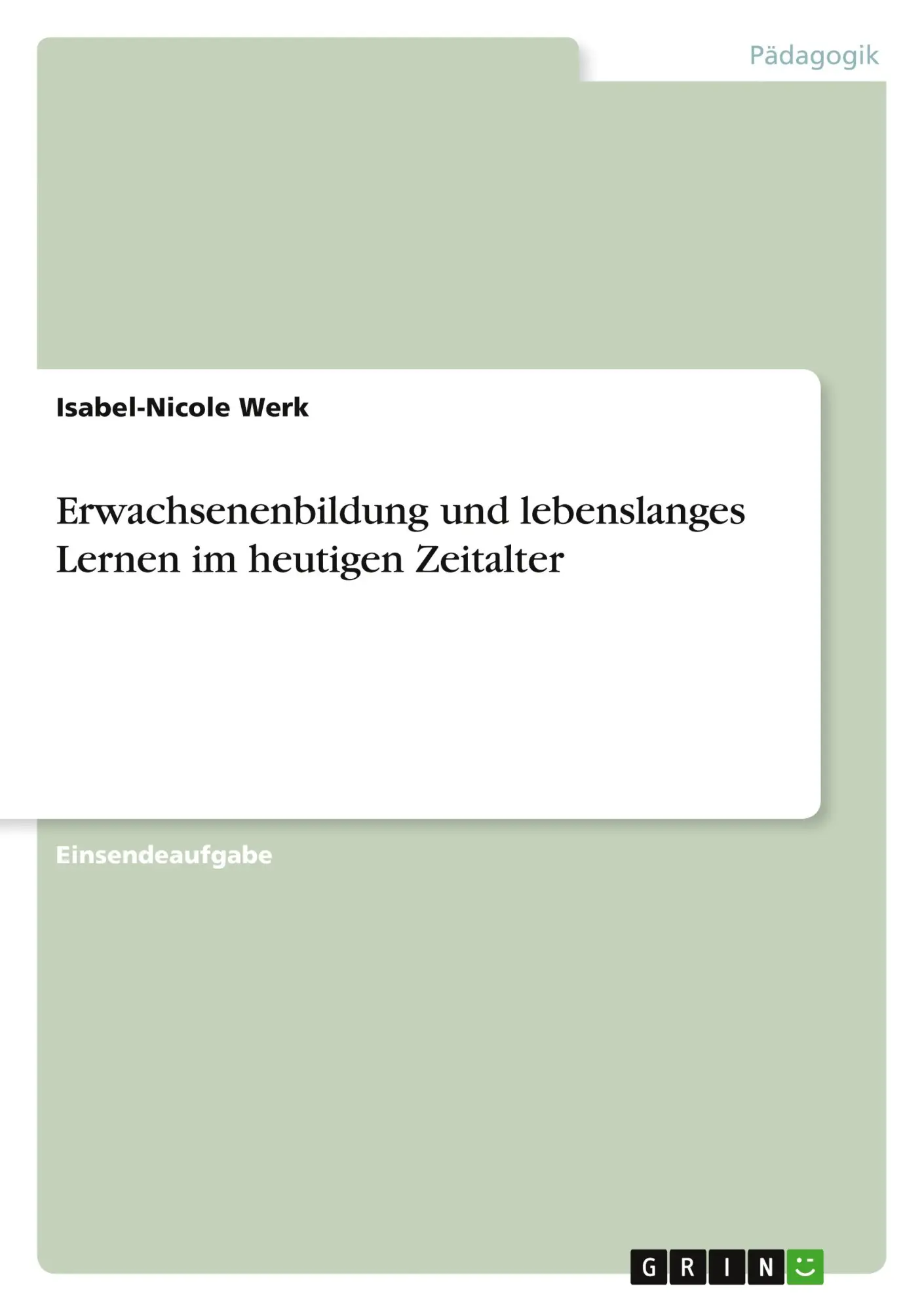 Cover: 9783346239990 | Erwachsenenbildung und lebenslanges Lernen im heutigen Zeitalter