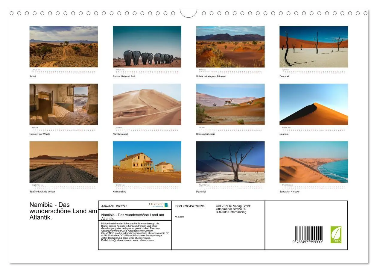 Bild: 9783457599990 | Namibia - Das wunderschöne Land am Atlantik. (Wandkalender 2026 DIN...