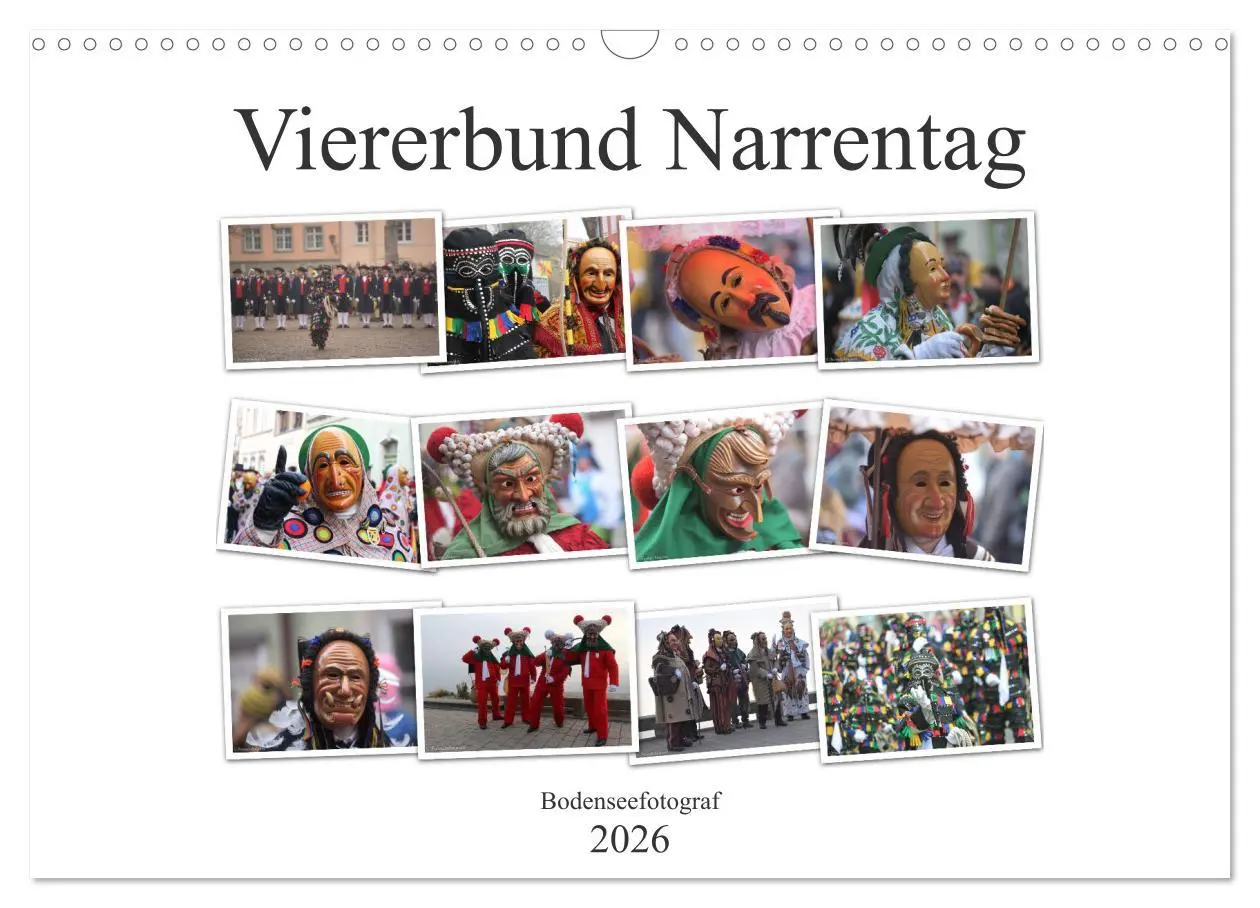 Cover: 9783457669990 | Narrentag Viererbund 2026 (Wandkalender 2026 DIN A3 quer), CALVENDO...