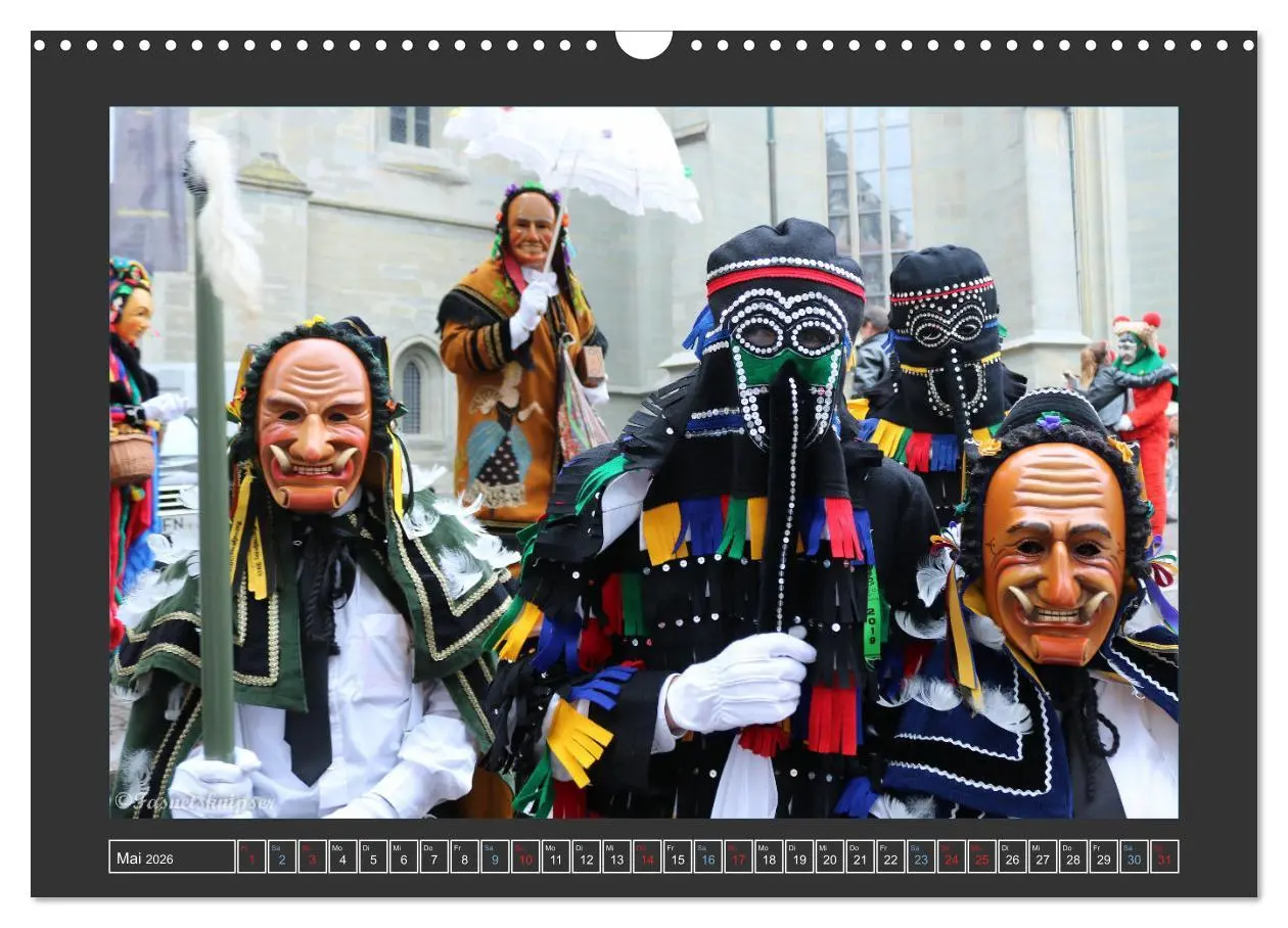 Bild: 9783457669990 | Narrentag Viererbund 2026 (Wandkalender 2026 DIN A3 quer), CALVENDO...