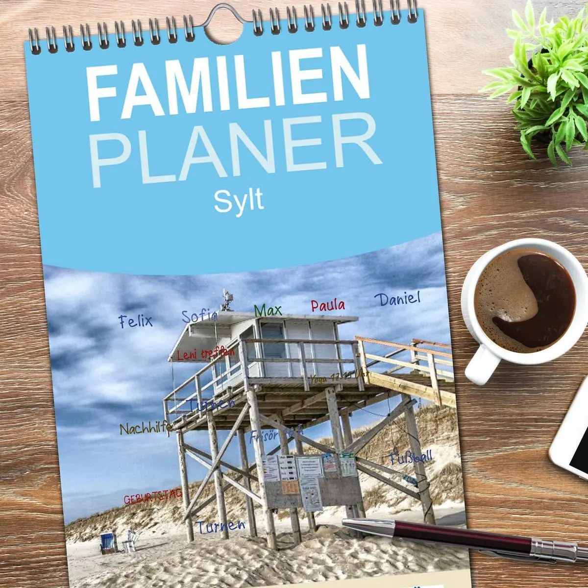 Bild: 9783516519990 | Familienplaner 2026 - Sylt mit 5 Spalten (Wandkalender, 21 x 45 cm)...