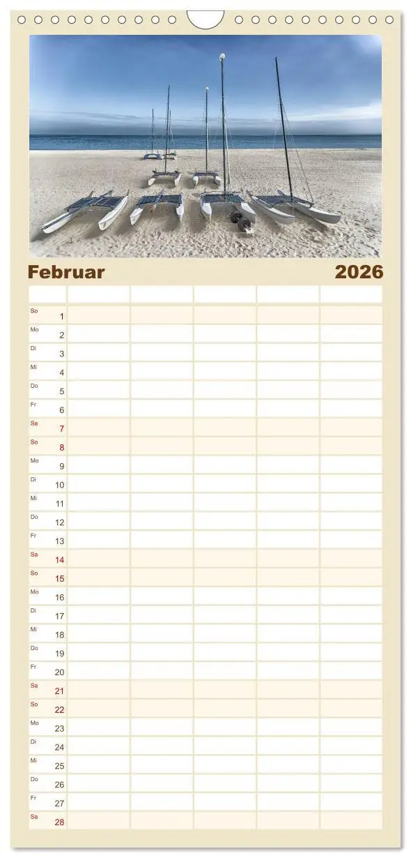 Bild: 9783516519990 | Familienplaner 2026 - Sylt mit 5 Spalten (Wandkalender, 21 x 45 cm)...