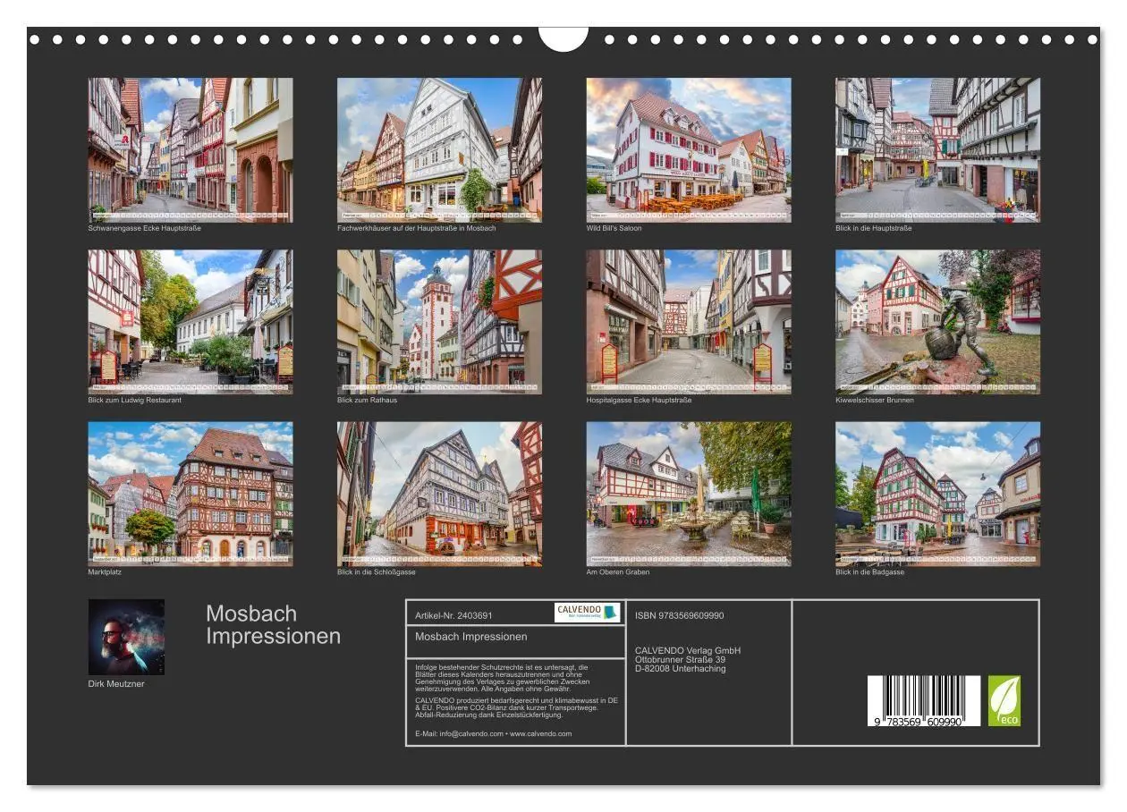 Bild: 9783569609990 | Mosbach Impressionen (Wandkalender 2027 DIN A3 quer), CALVENDO...