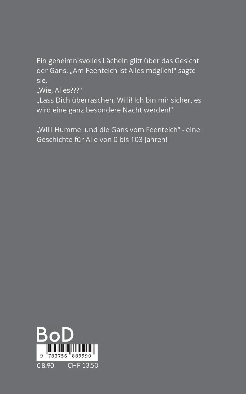 Rückseite: 9783756889990 | Willi Hummel und die Gans vom Feenteich | Christina de Groot | Buch