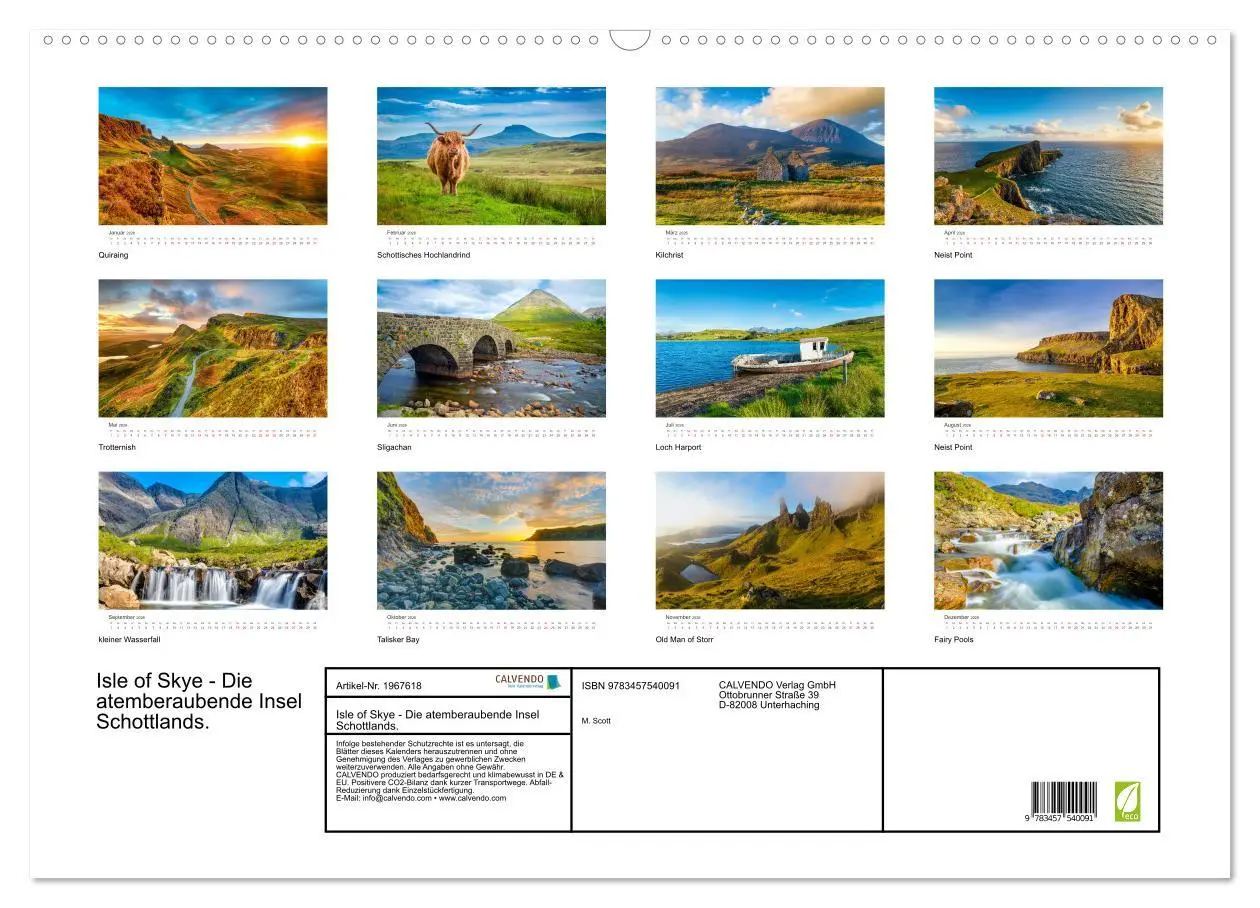 Bild: 9783457540091 | Isle of Skye - Die atemberaubende Insel Schottlands. (Wandkalender...