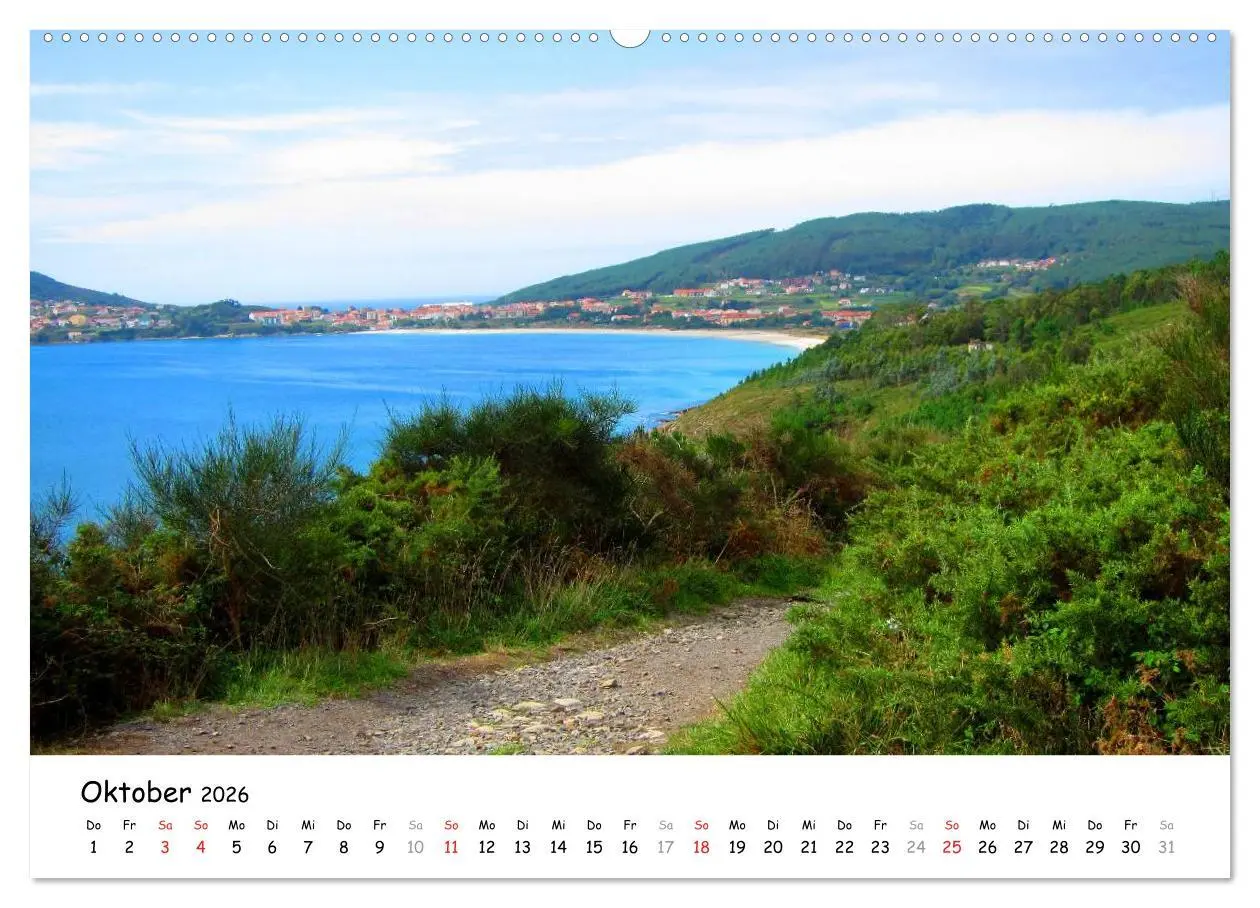Bild: 9783516010091 | Jakobsweg - Camino Finisterre (Wandkalender 2026 DIN A2 quer),...