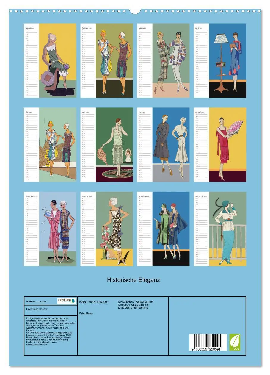 Bild: 9783516250091 | Historische Eleganz (hochwertiger Premium Wandkalender 2026 DIN A2...