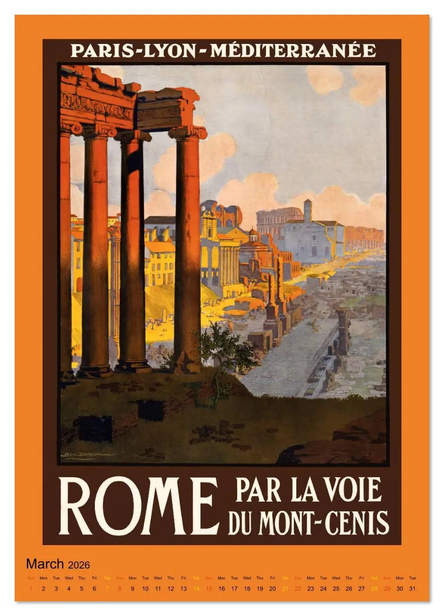 Bild: 9783516560091 | Vintage Travel Posters around the World (Wall Calendar 2026 DIN A4...
