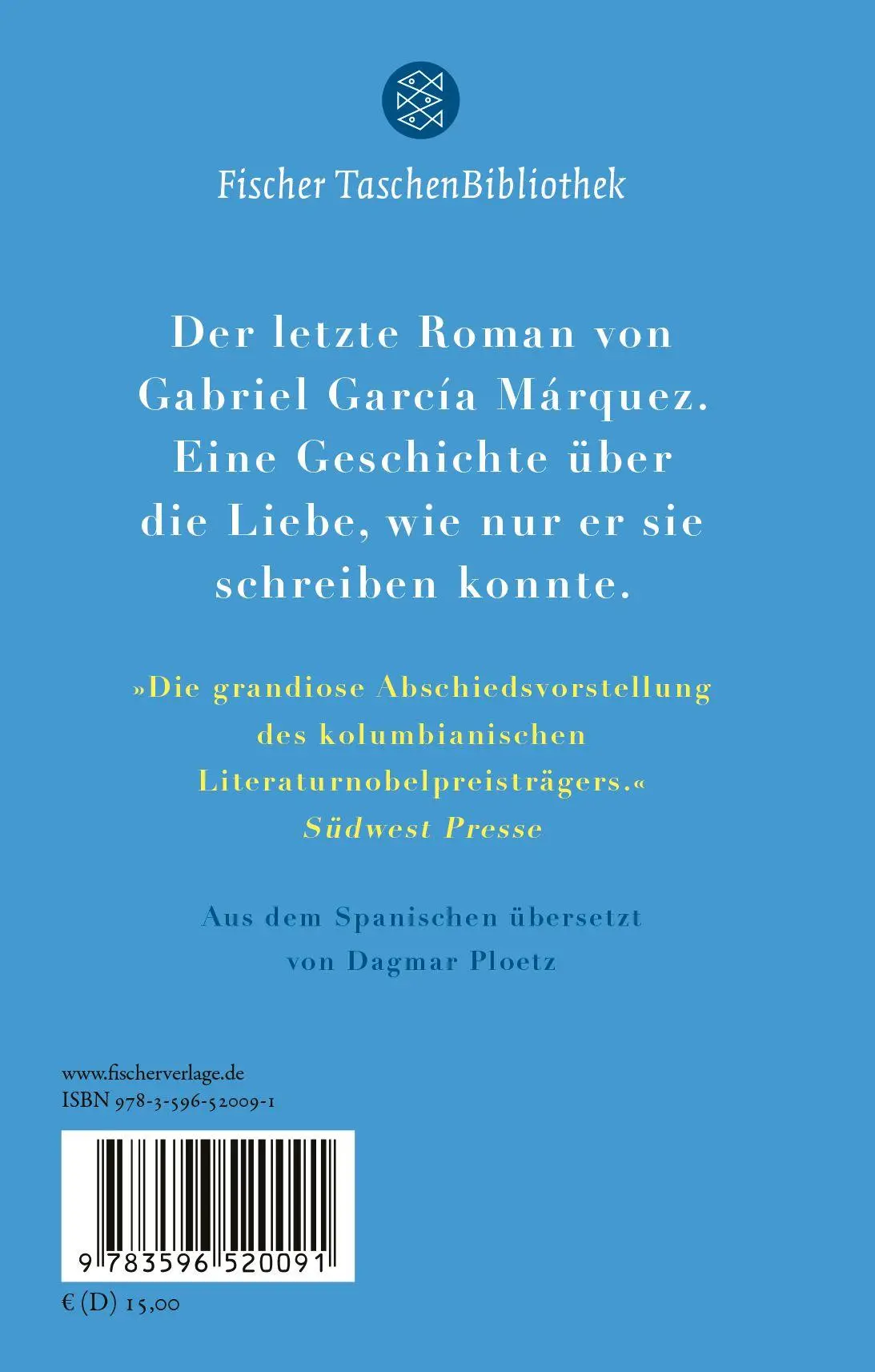 Rückseite: 9783596520091 | Wir sehen uns im August | Roman | Gabriel García Márquez | Buch | 2026