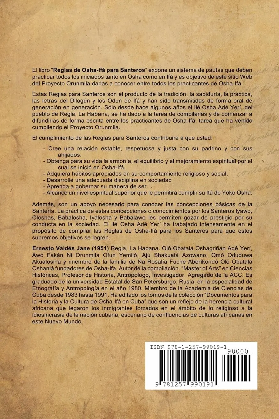 Rückseite: 9781257990191 | Reglas de Osha-Ifá para Santeros -Iyawó, Oloshas, Babaloshas e...