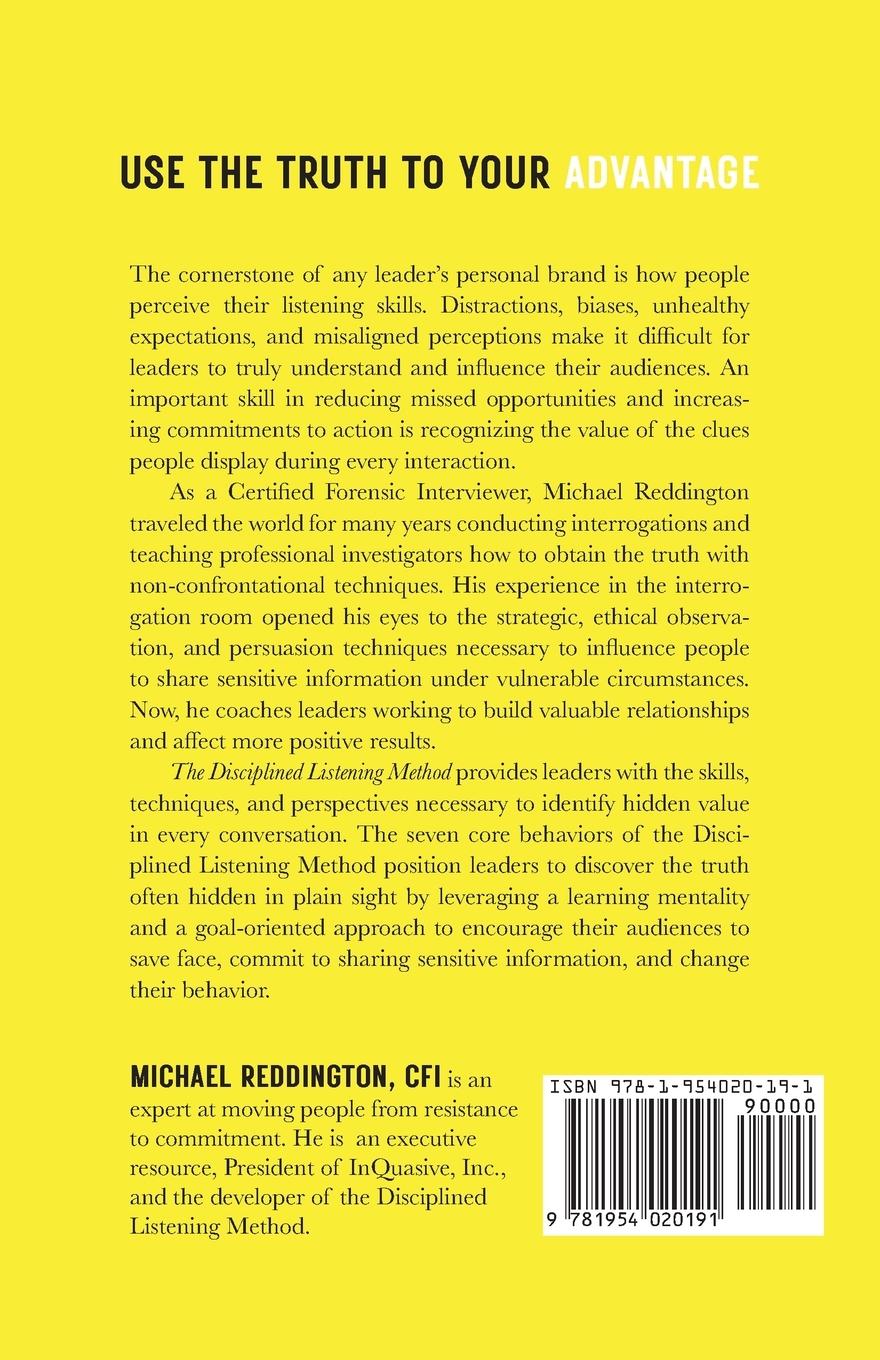Rückseite: 9781954020191 | The Disciplined Listening Method | Michael Reddington | Taschenbuch