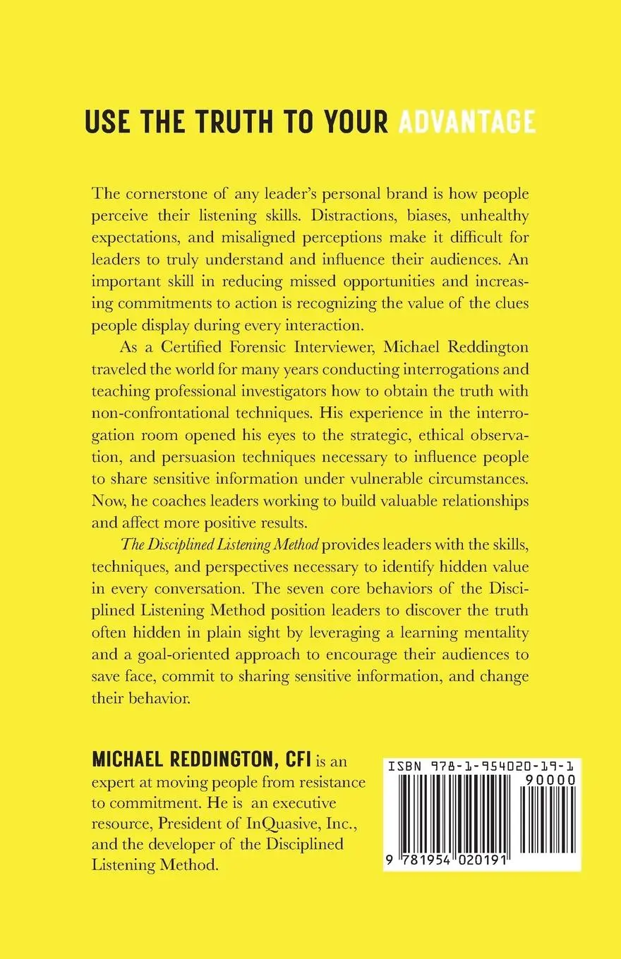 Rückseite: 9781954020191 | The Disciplined Listening Method | Michael Reddington | Taschenbuch