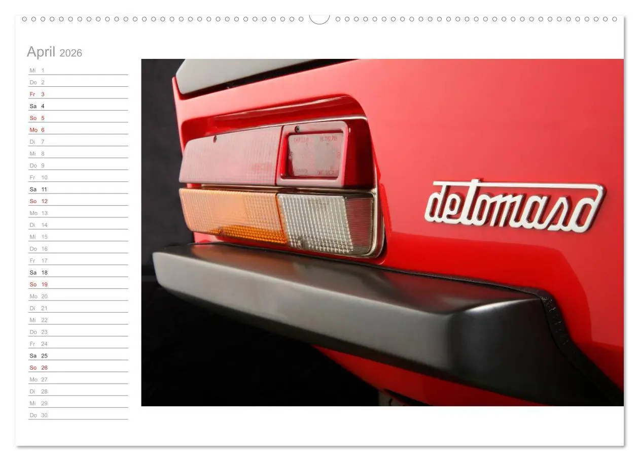 Bild: 9783516000191 | De Tomaso Pantera (hochwertiger Premium Wandkalender 2026 DIN A2...