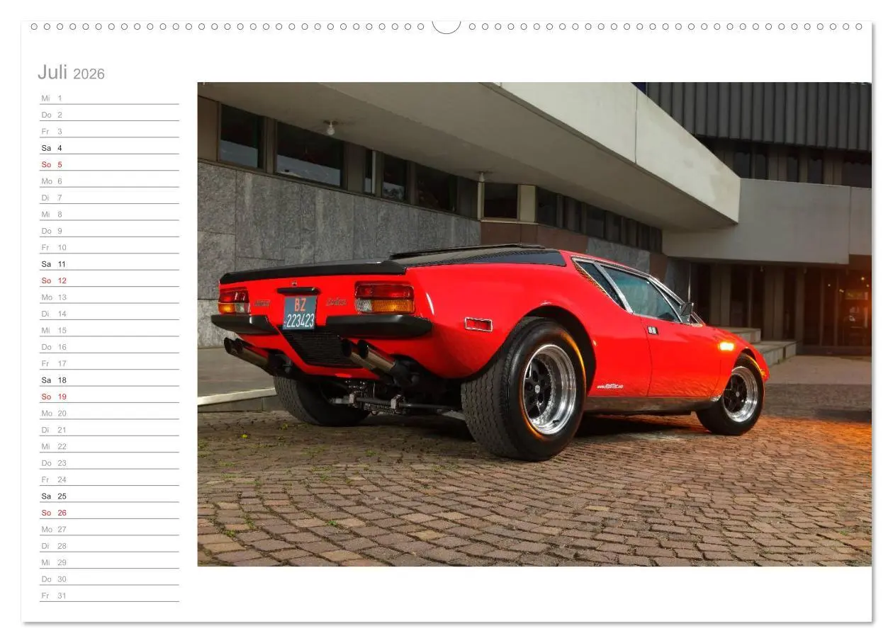 Bild: 9783516000191 | De Tomaso Pantera (hochwertiger Premium Wandkalender 2026 DIN A2...