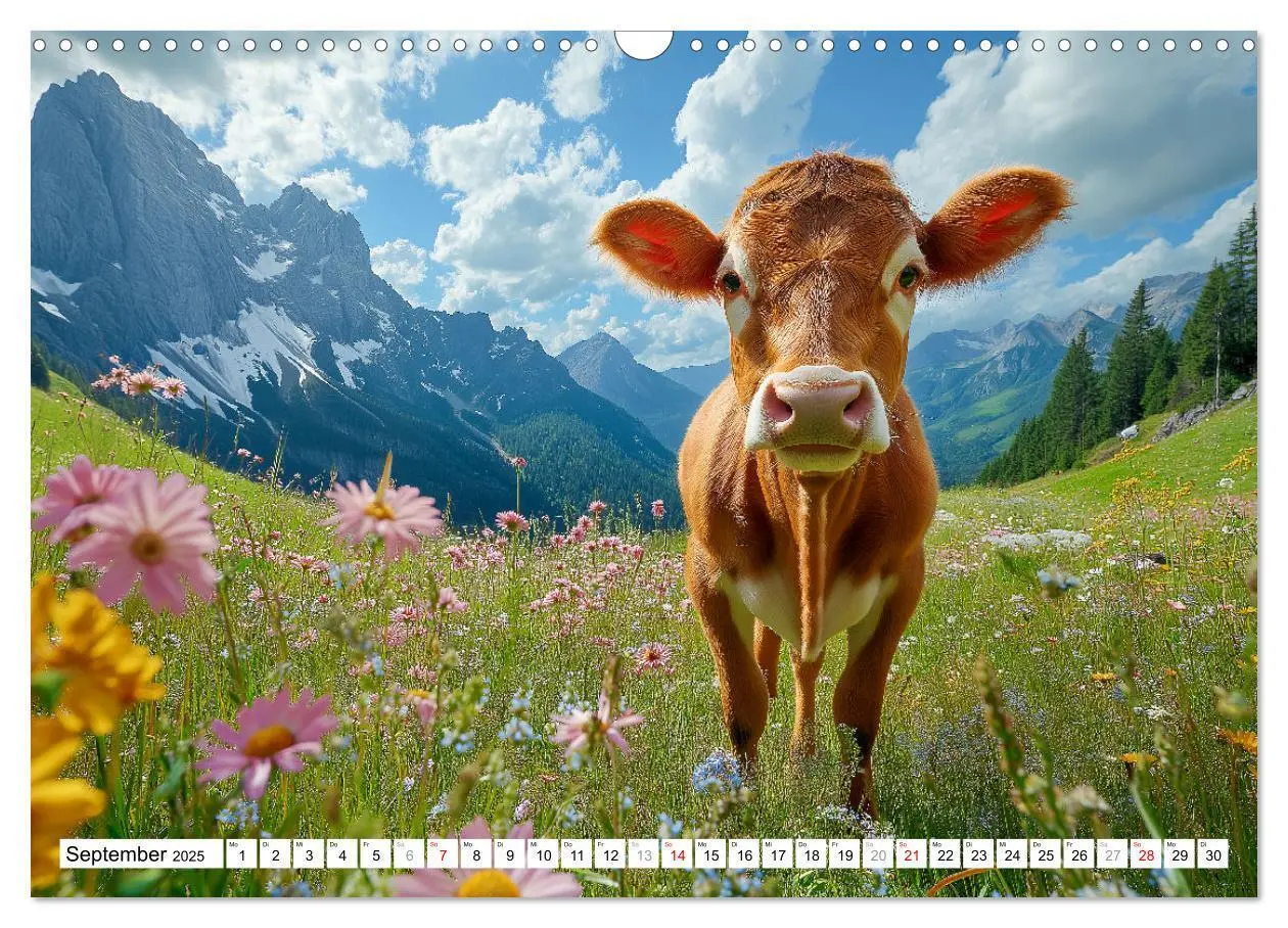 Bild: 9783457210291 | KÜHE AUF DER ALM - Der Kalender aus Bayern (Wandkalender 2025 DIN...