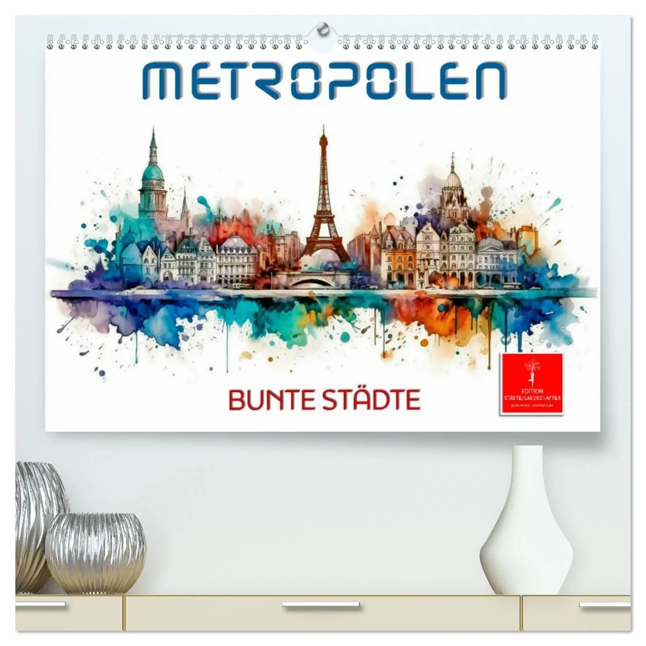 Cover: 9783457520291 | Skylines - bunte Städte (hochwertiger Premium Wandkalender 2026 DIN...
