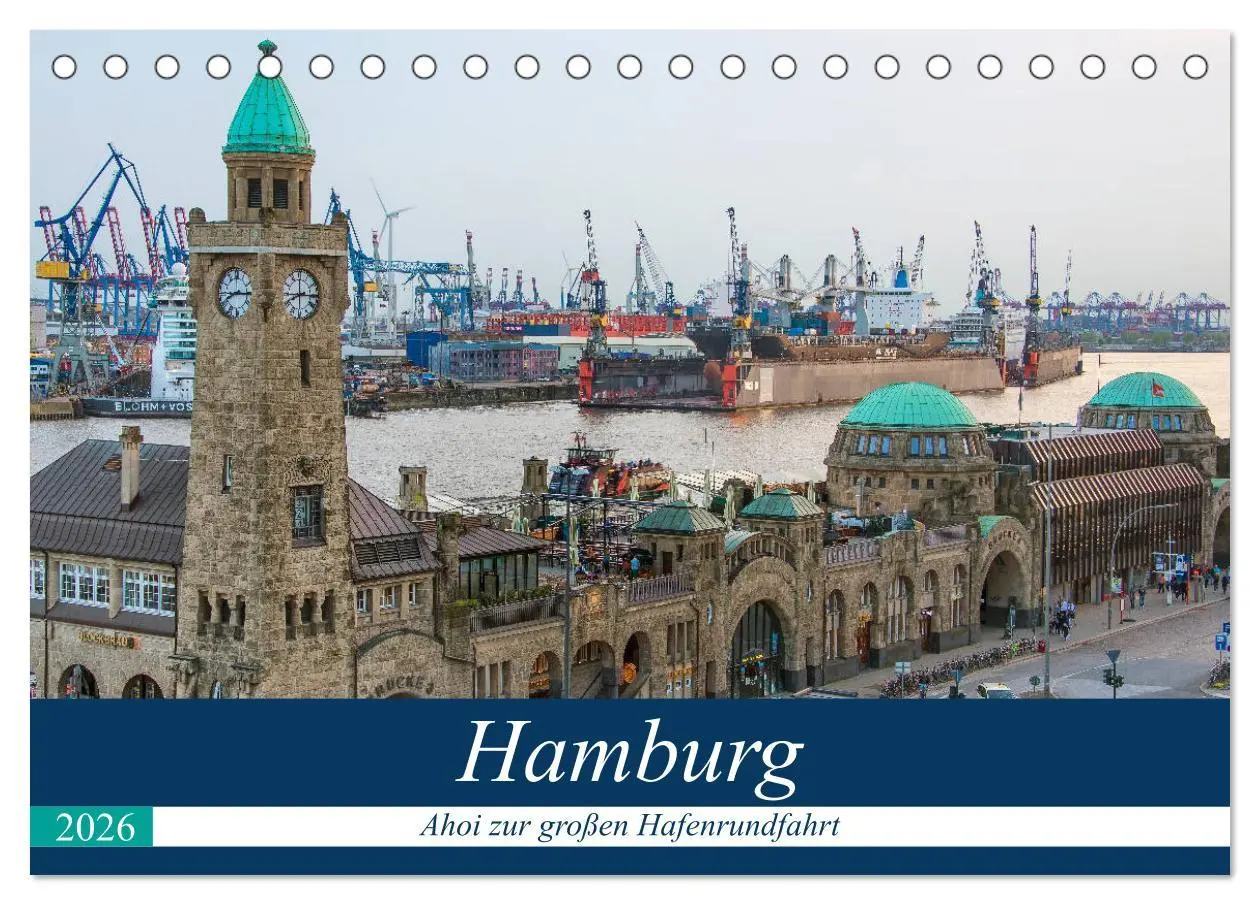 Cover: 9783457830291 | Hamburg - Ahoi zur großen Hafenrundfahrt (Tischkalender 2026 DIN A5...