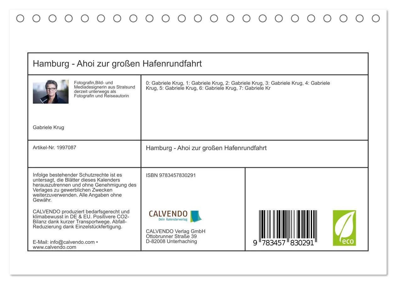 Bild: 9783457830291 | Hamburg - Ahoi zur großen Hafenrundfahrt (Tischkalender 2026 DIN A5...