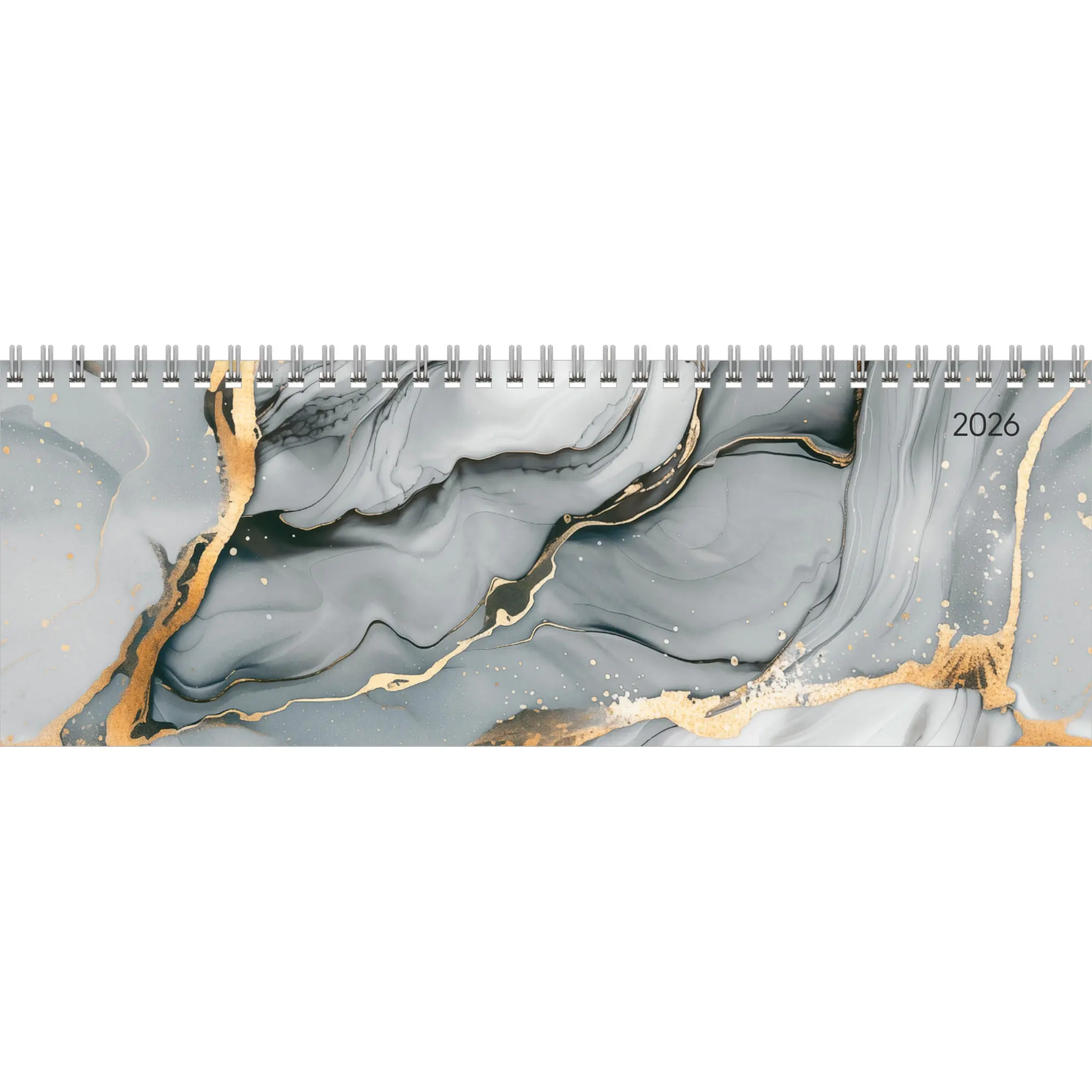 Cover: 4069095000391 | Tisch-Querkalender Style Marmor 2026 - Büro-Planer 29,7x10,5 cm -...